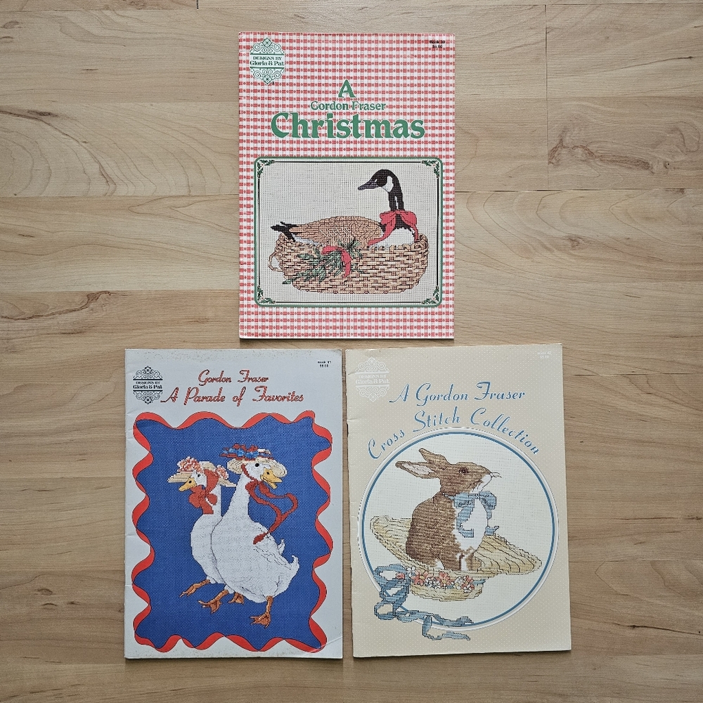 Leaflet Cross Stitch Gloria & Pat Gordon Fraser Lot of 3